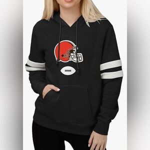 Cleveland‎ Browns NFL Team Apparel football Hoodie Pullover Black women’s medium